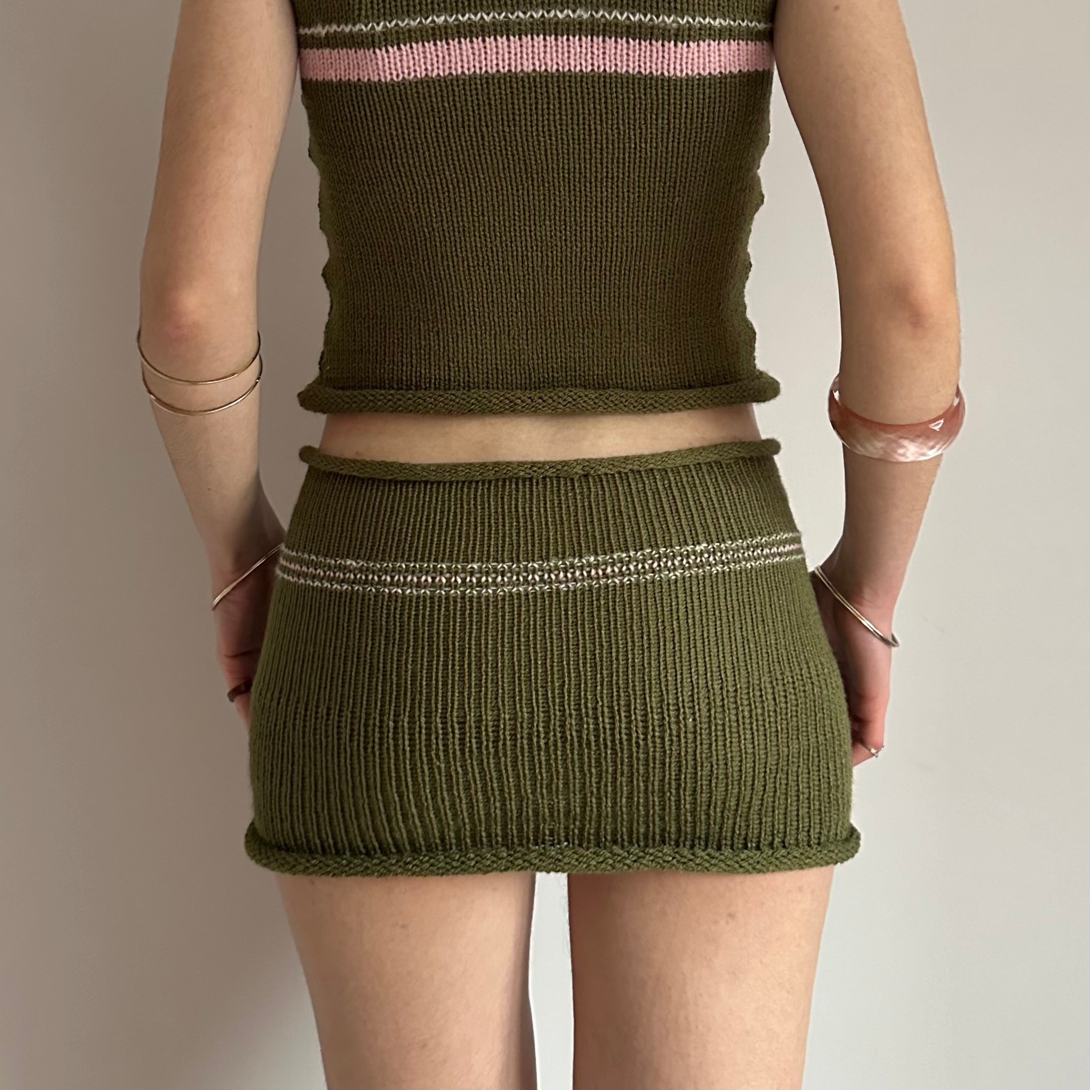 The Jade Skirt - striped knit mini skirt – Yarns Truly Shop