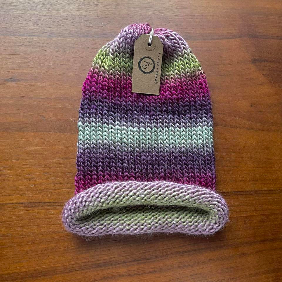 Handmade knitted ombré beanies - choose your colour