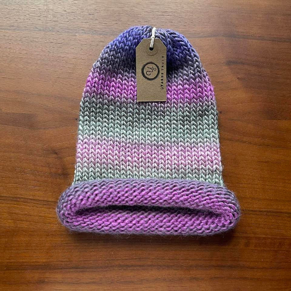 Handmade knitted ombré beanies - choose your colour