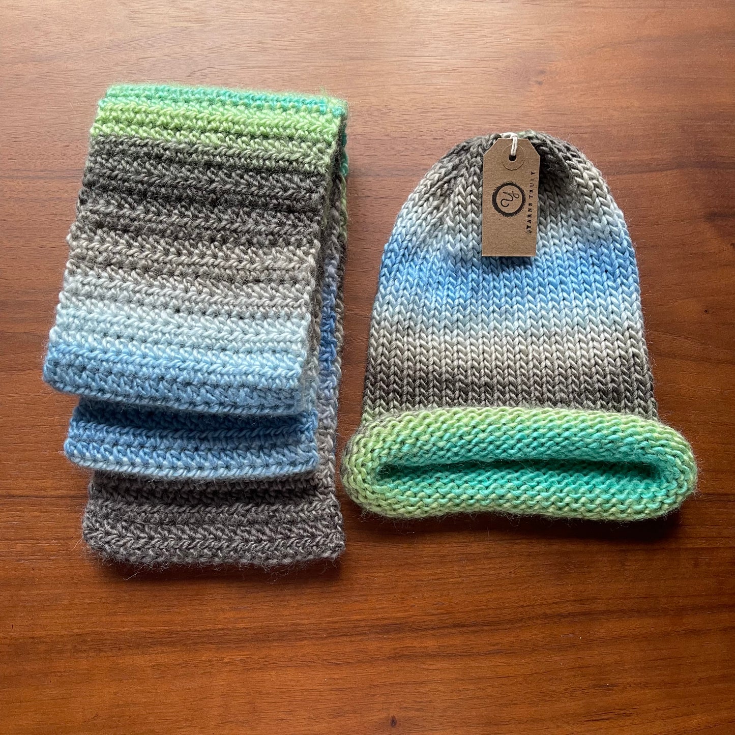 Handmade Ocean Shades crochet scarf
