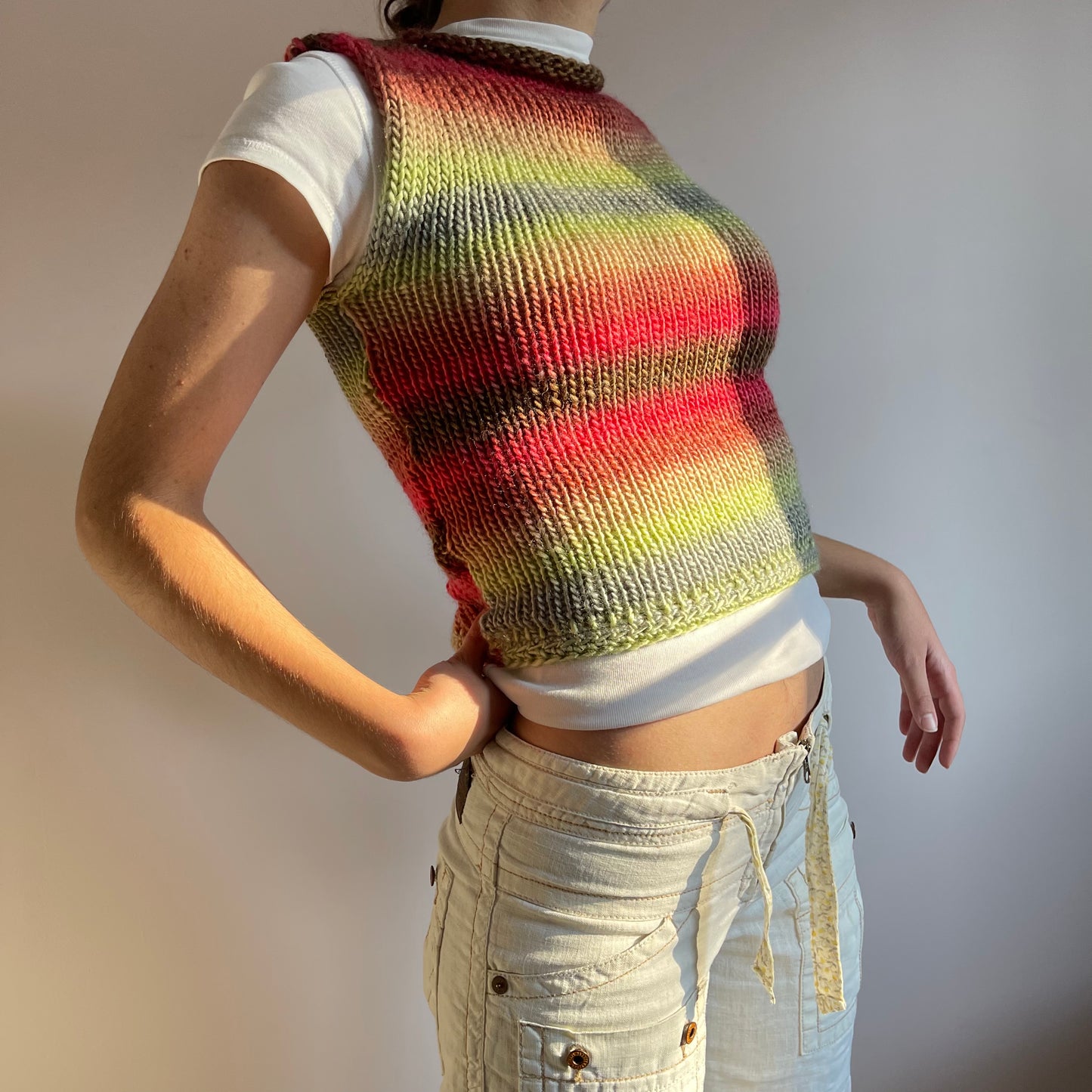 The Fireburst Vest - handmade knitted sweater vest