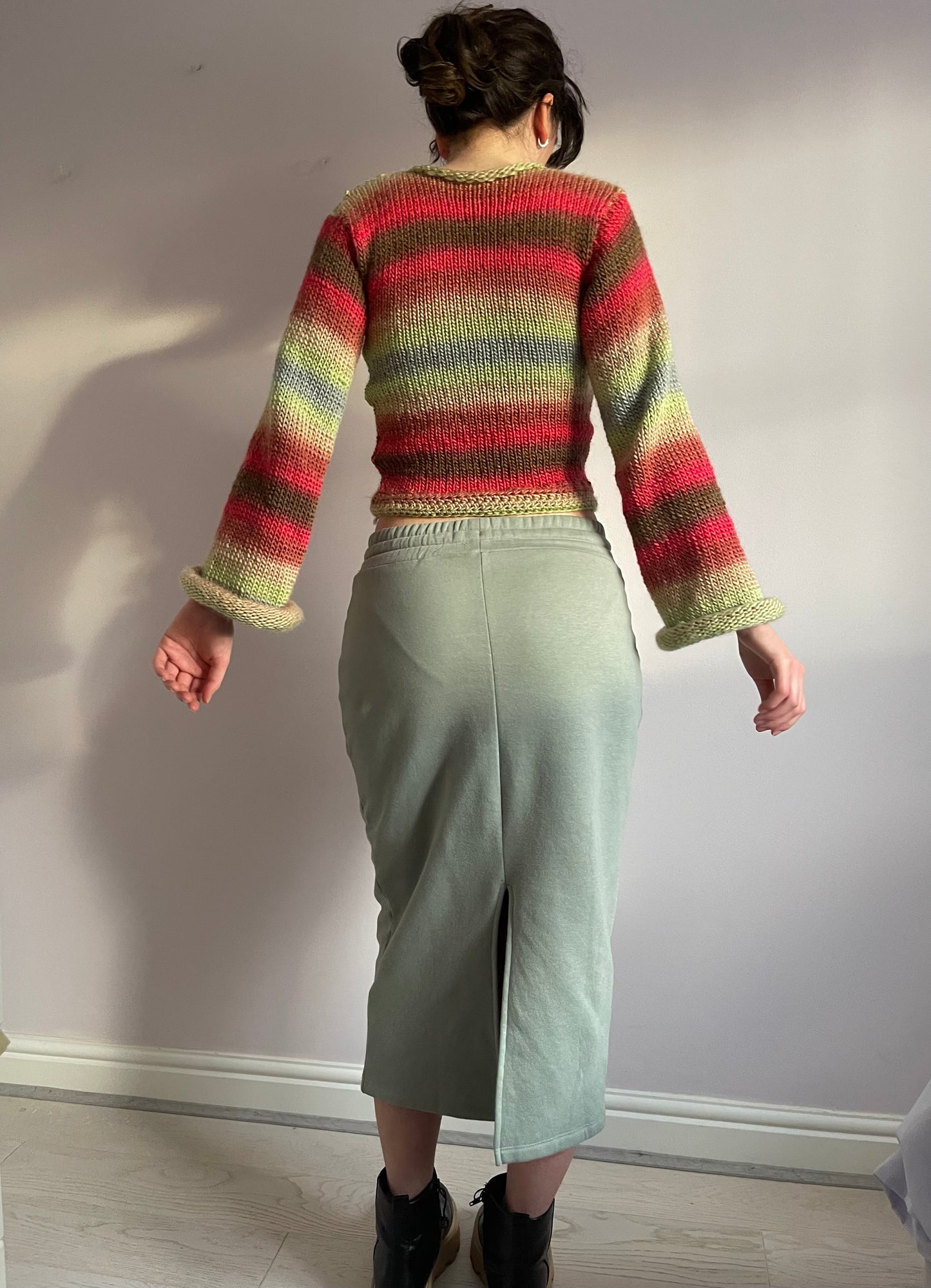 The Fireburst Sweater - handmade knitted flared sleeve jumper