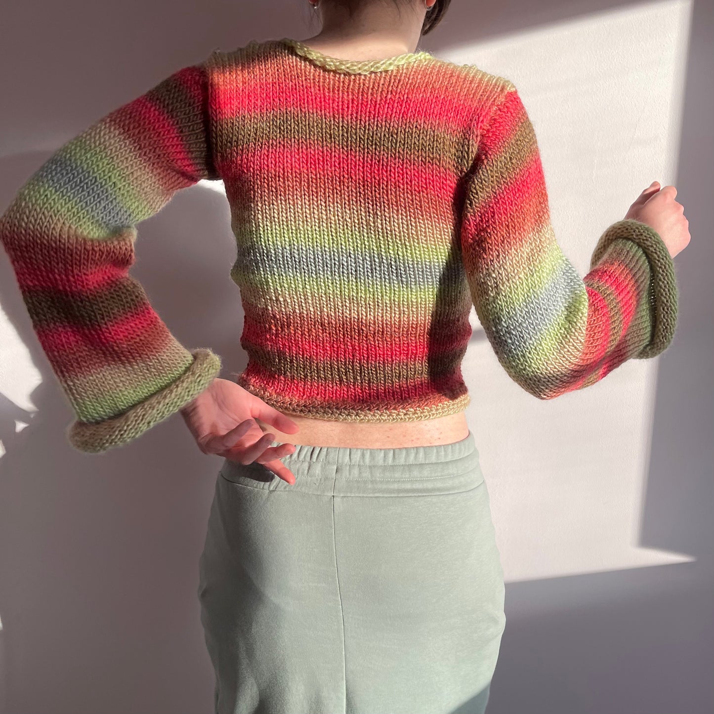 The Fireburst Sweater - handmade knitted flared sleeve jumper